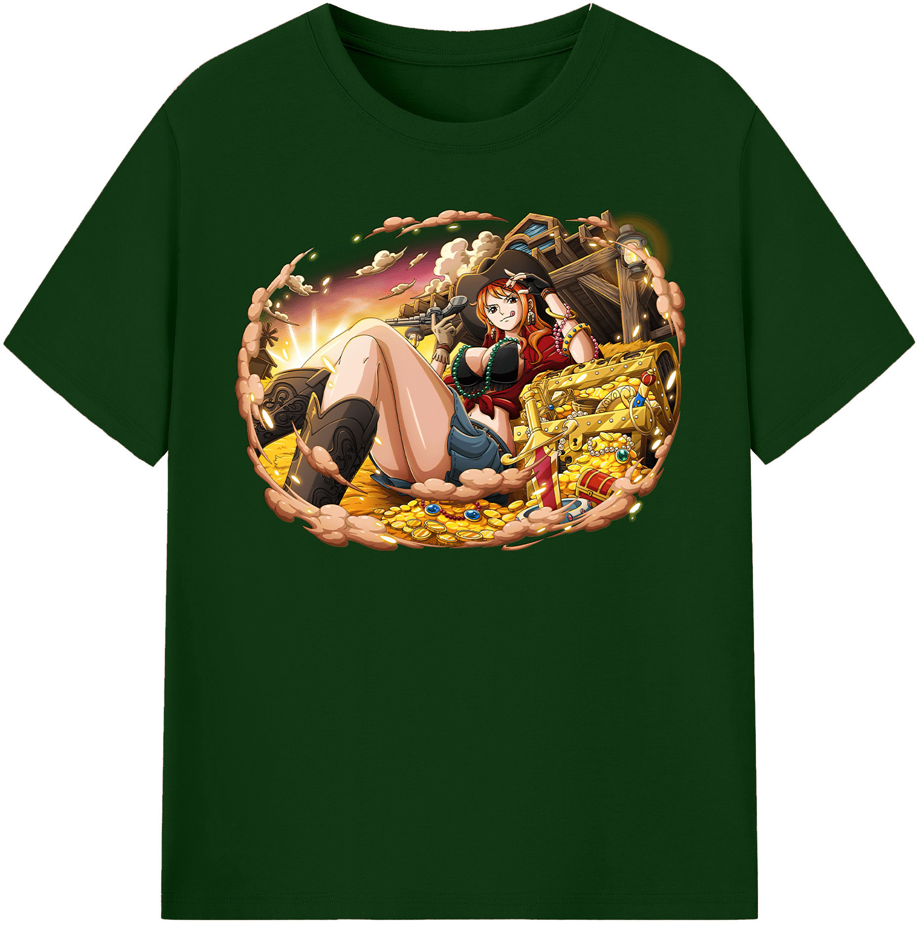 ワンピース ナミ ONE PIECE Nami 綿100％半袖Tシャツ（フロントプリント）